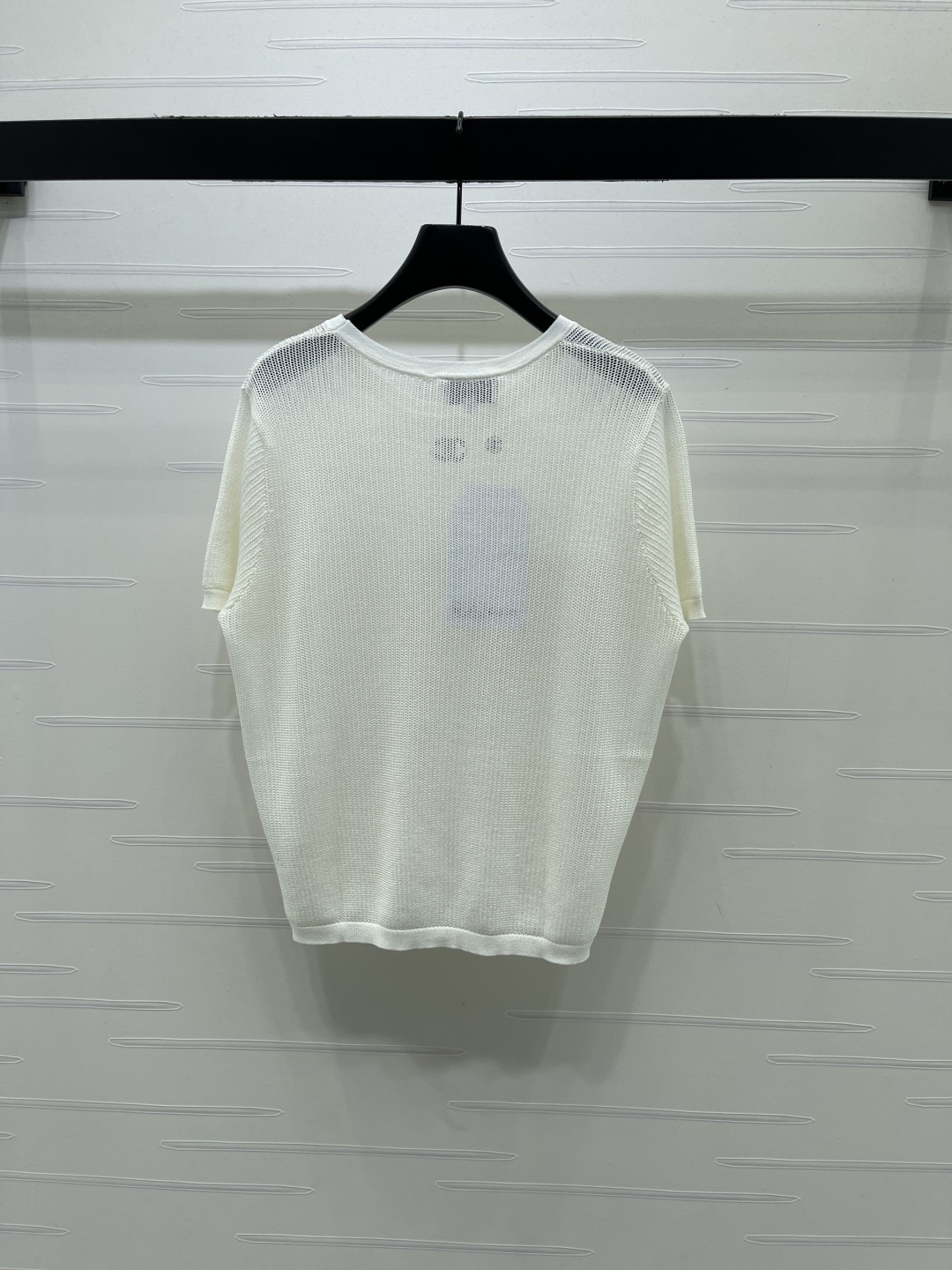 シャネル ロゴ刺繍 透かし編み ニットTシャツ 画像 9
