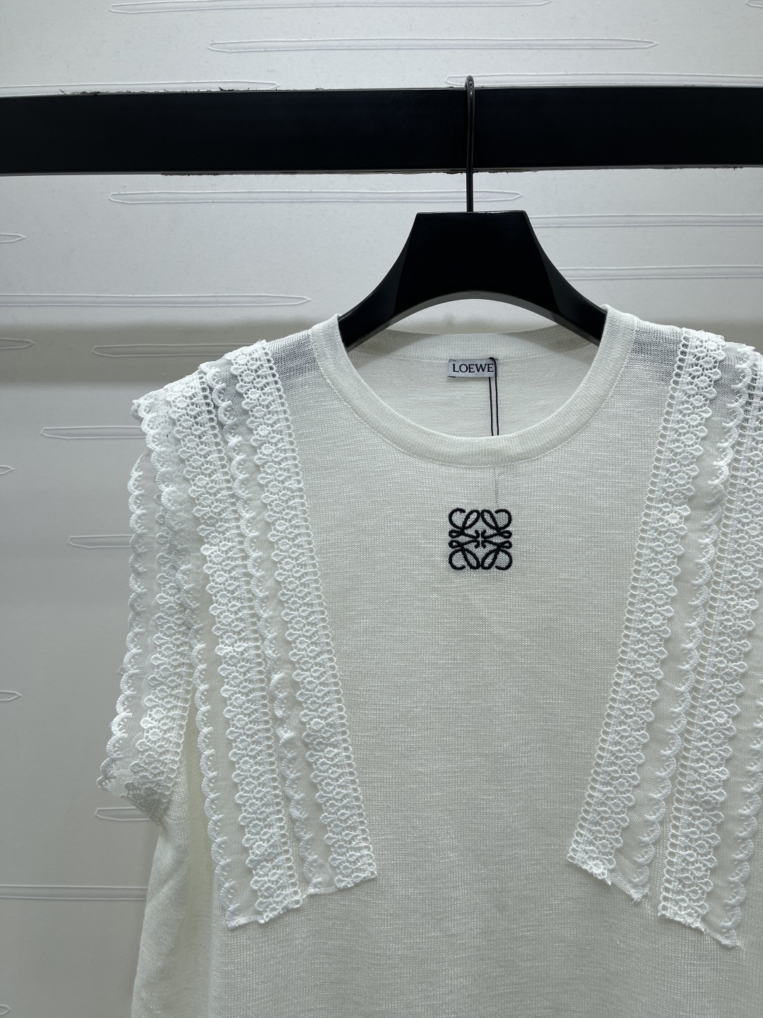 ロエベ グラフィックプリント フローラル ロゴ刺繍 レーストリム ニットタンクトップ 画像 5
