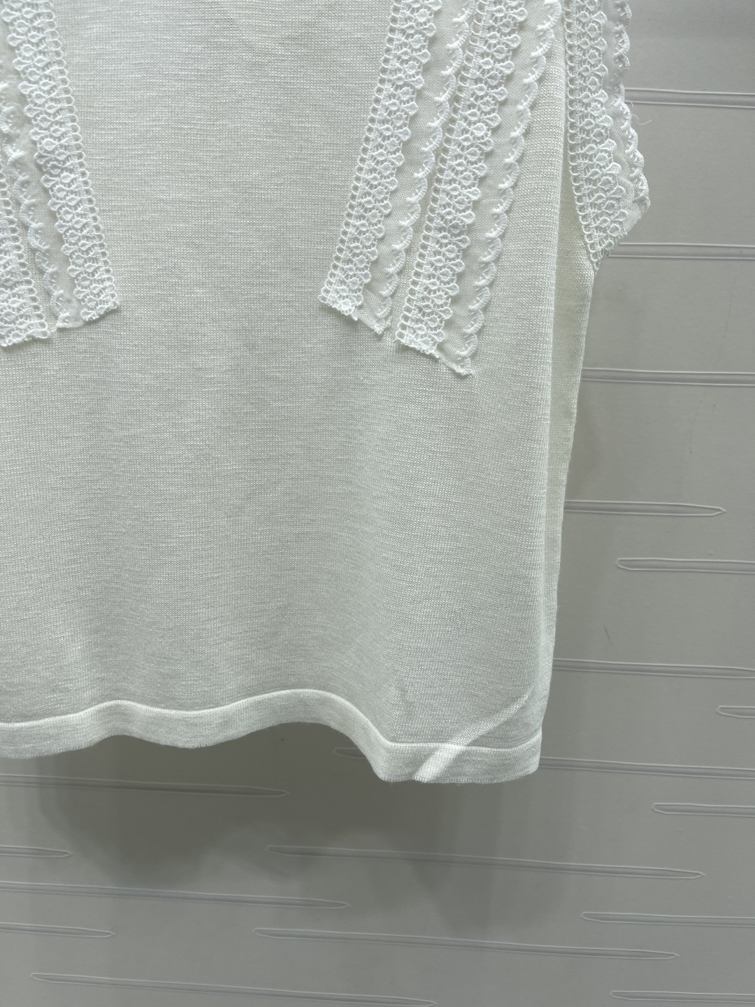 ロエベ グラフィックプリント フローラル ロゴ刺繍 レーストリム ニットタンクトップ 画像 7