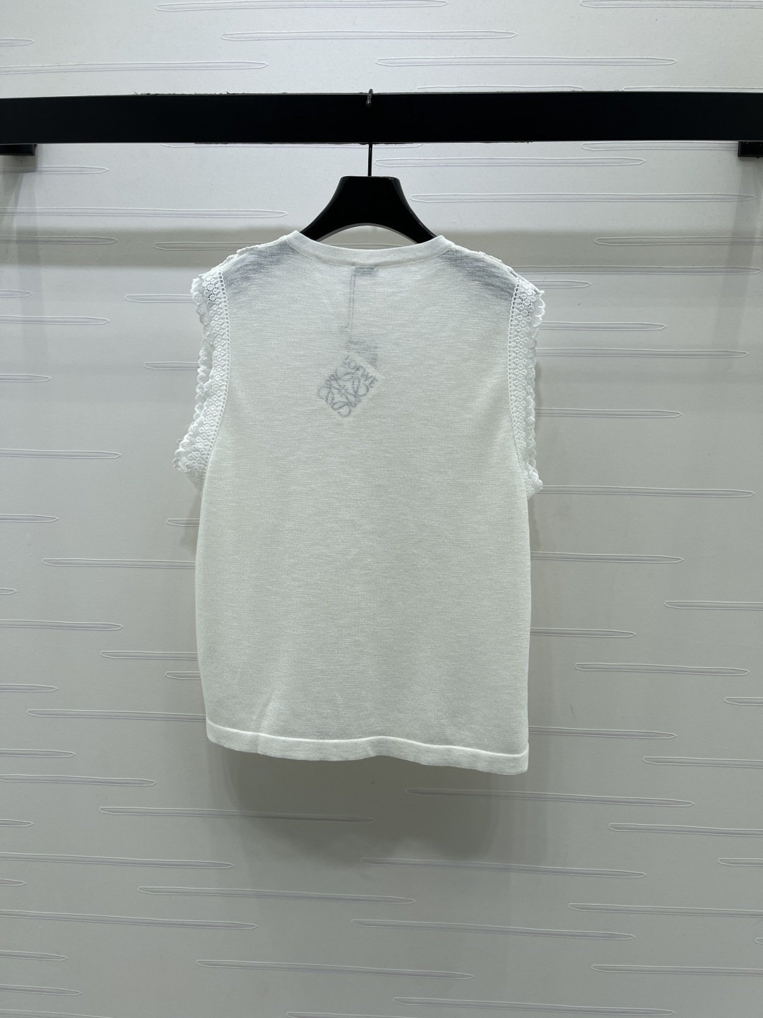 ロエベ グラフィックプリント フローラル ロゴ刺繍 レーストリム ニットタンクトップ 画像 9