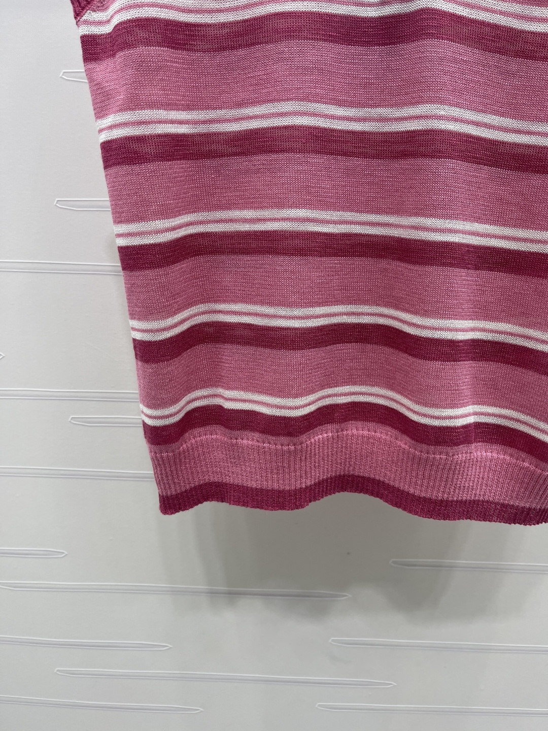 シャネル ロゴ刺繍 ボーダー 襟付き ニットタンクトップ 画像 6