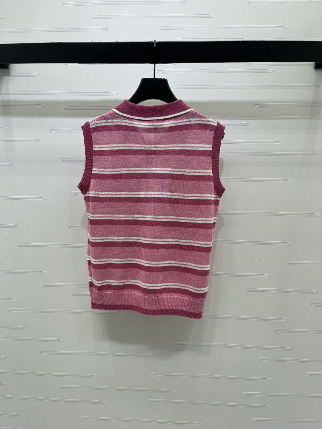 シャネル ロゴ刺繍 ボーダー 襟付き ニットタンクトップ 画像 9