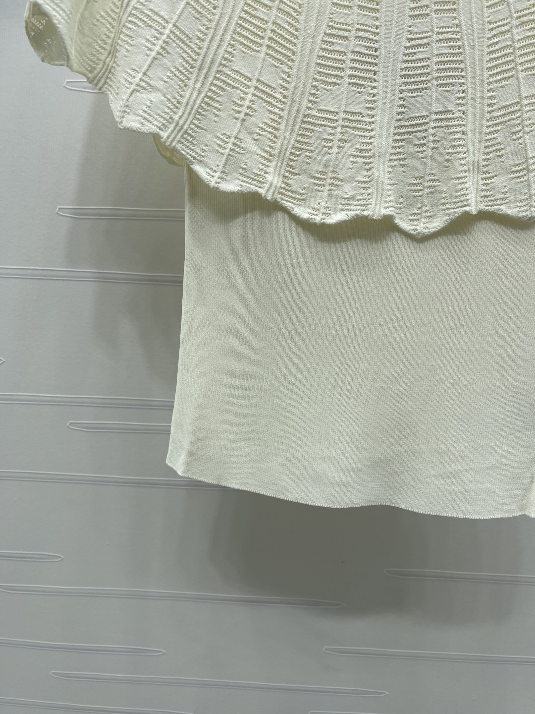 ミュウミュウ ロゴ刺繍 ニットTシャツ 画像 6