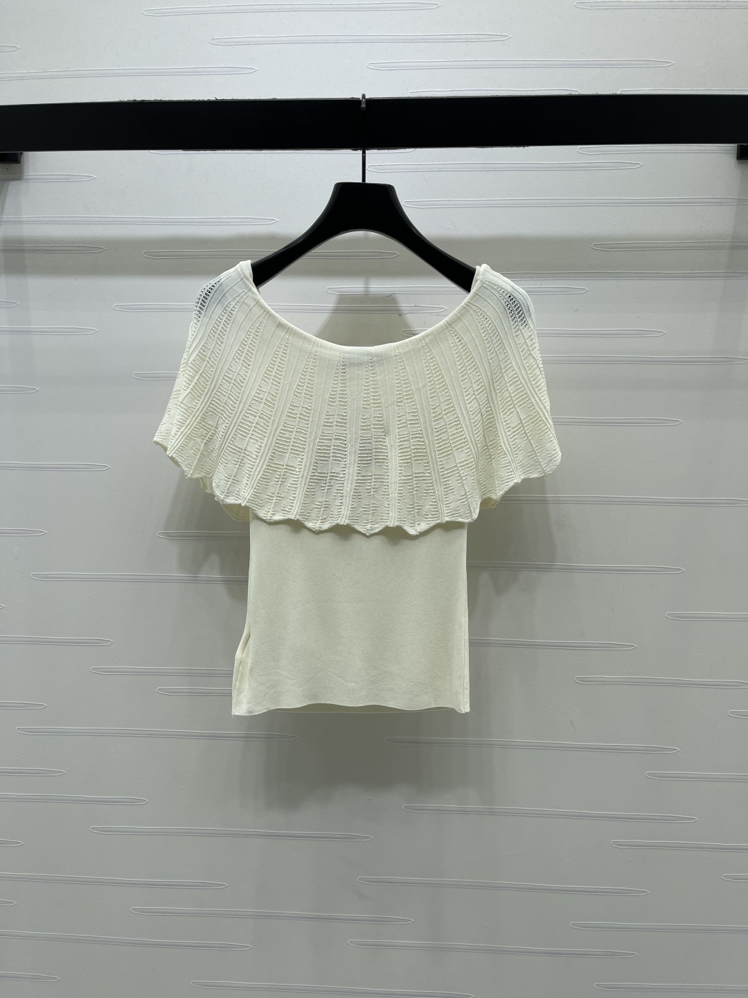 ミュウミュウ ロゴ刺繍 ニットTシャツ 画像 9