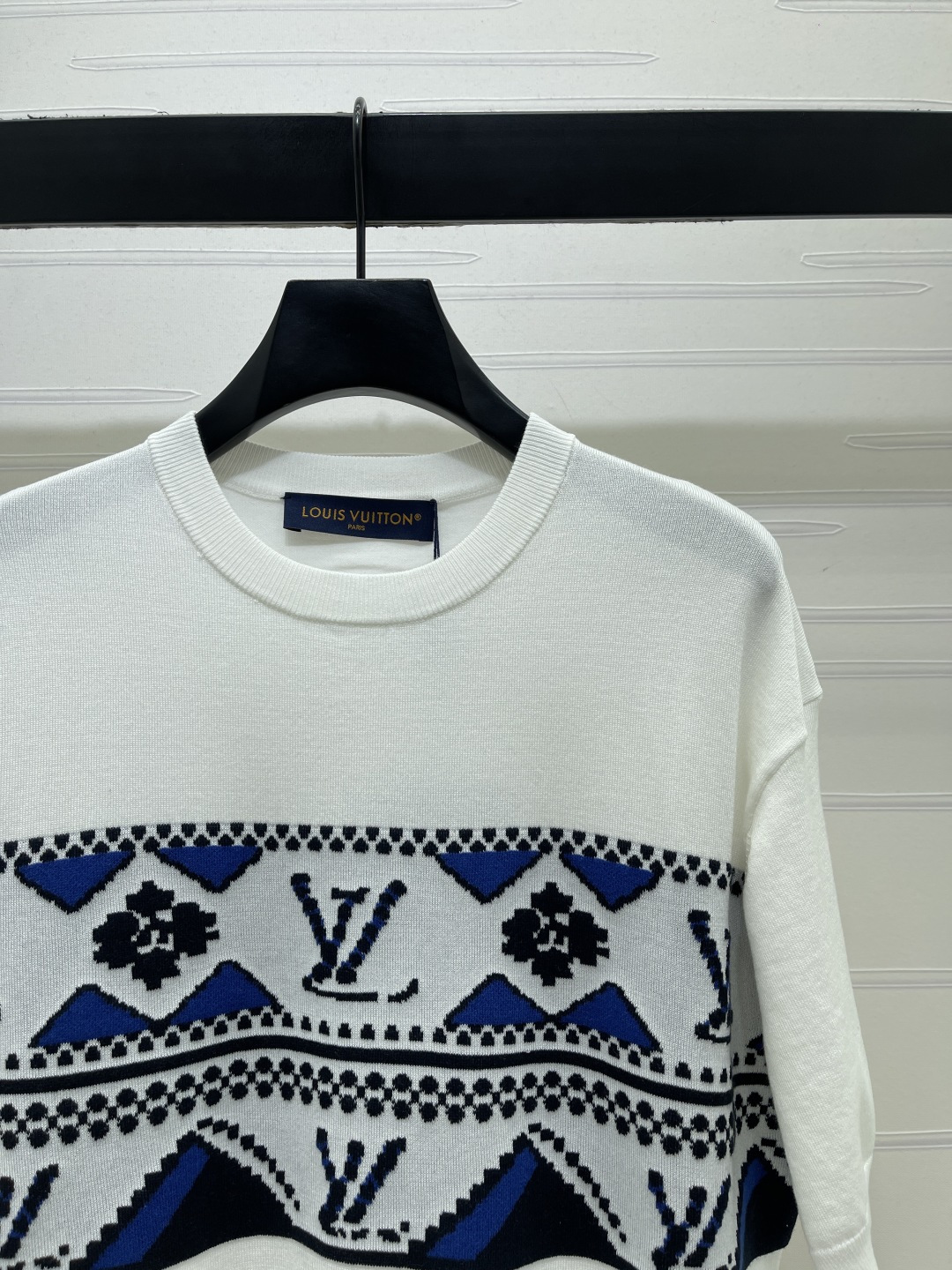 ルイ・ヴィトン グラフィックプリント ロゴ刺繍 ニットTシャツ 詳細画像 3