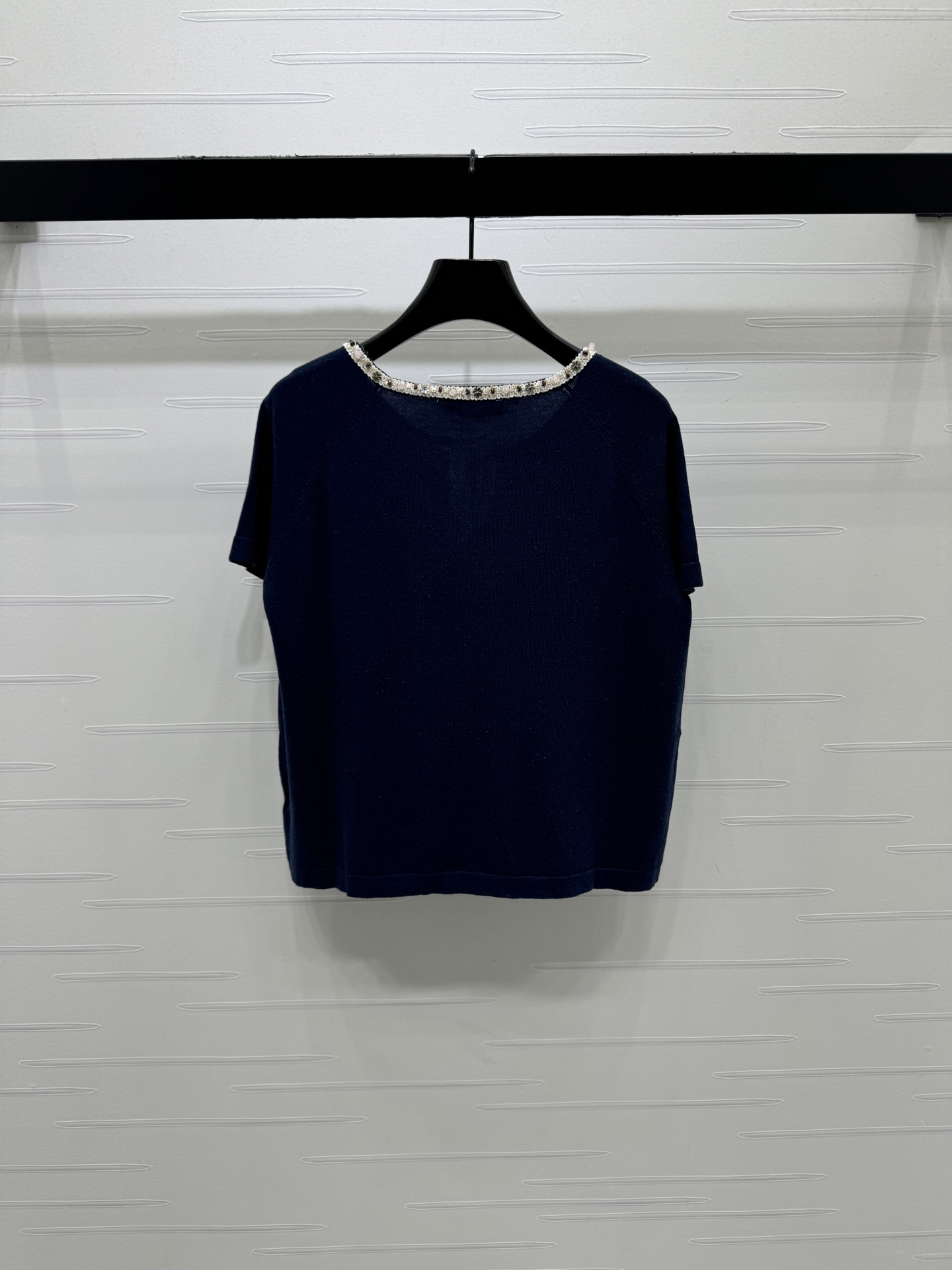 ロエベ フローラル ロゴ刺繍 ドローコード ニットTシャツ 画像 9