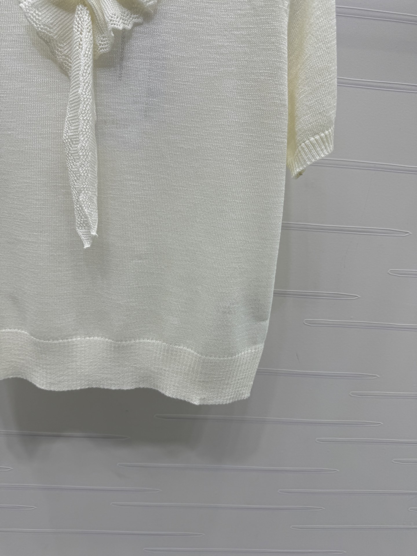ディオール フローラル ロゴ刺繍 Vネック ニットTシャツ 画像 7