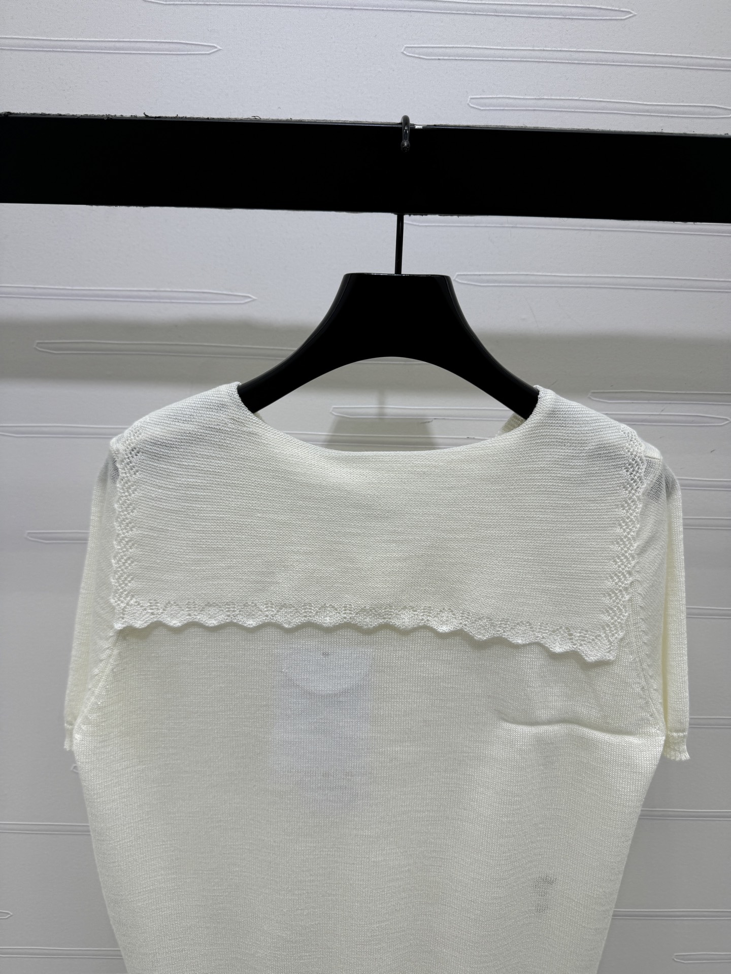 ディオール フローラル ロゴ刺繍 Vネック ニットTシャツ 画像 8