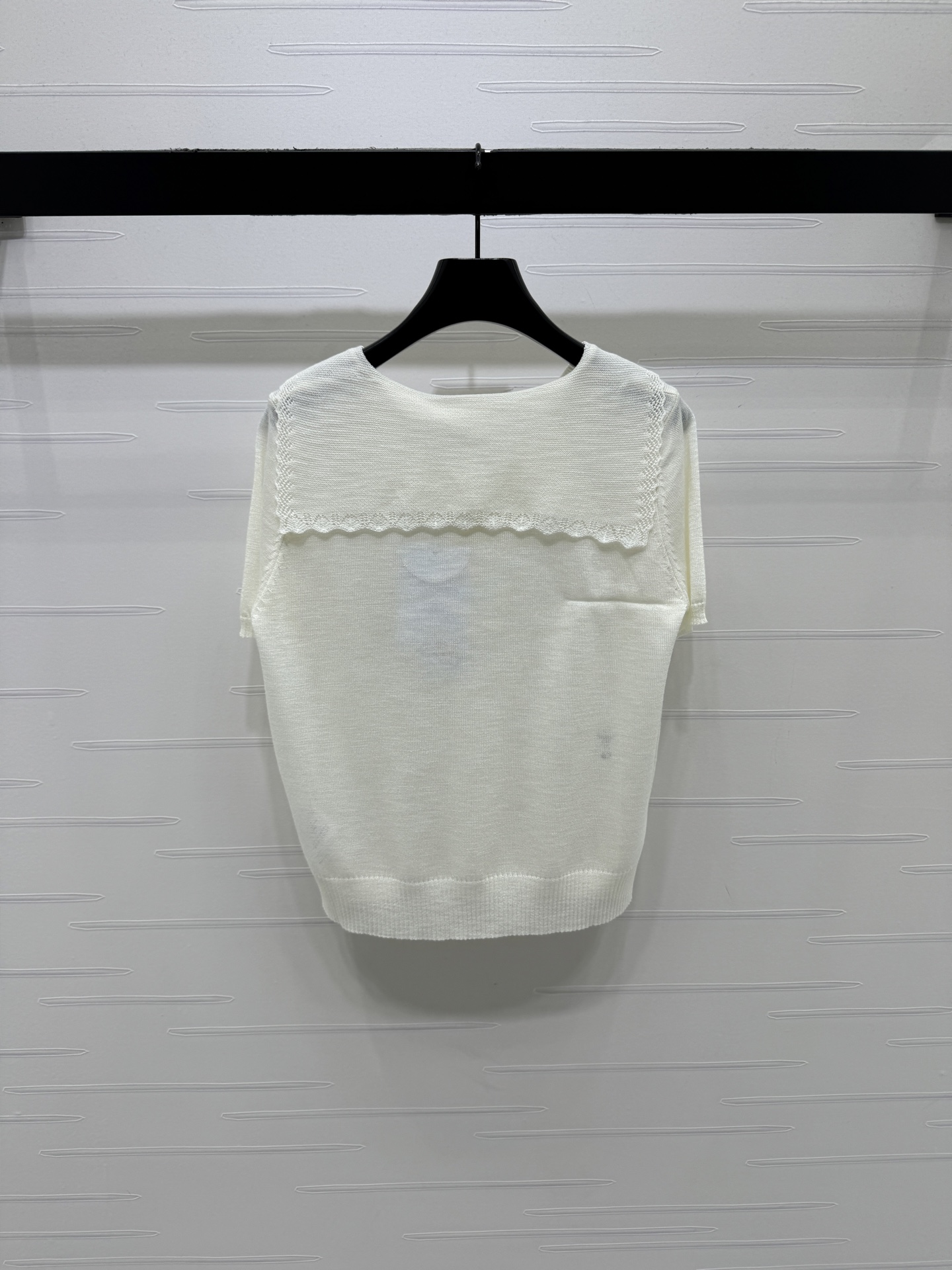 ディオール フローラル ロゴ刺繍 Vネック ニットTシャツ 画像 9