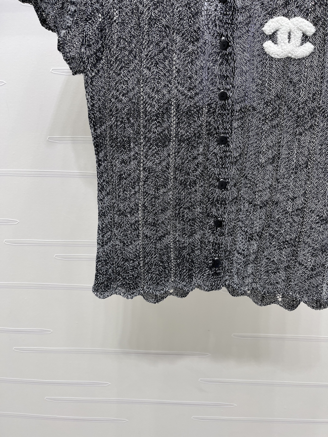 シャネル ロゴ刺繍 ニットカーディガン 画像 6