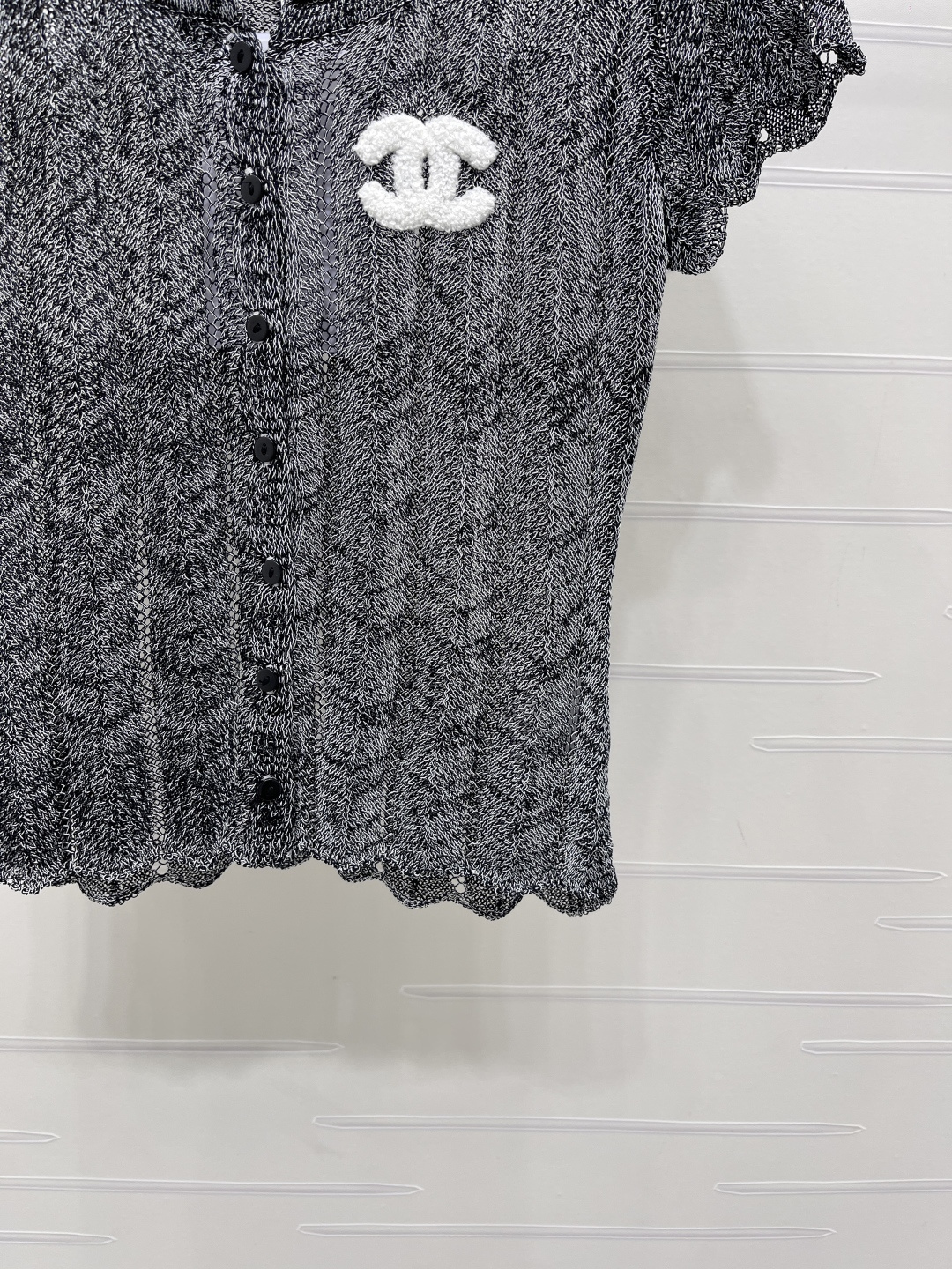 シャネル ロゴ刺繍 ニットカーディガン 画像 7