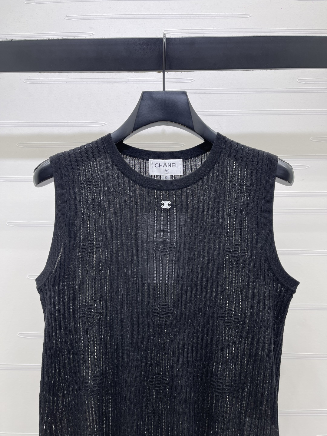 シャネル ロゴ刺繍 ニットタンクトップ 画像 5