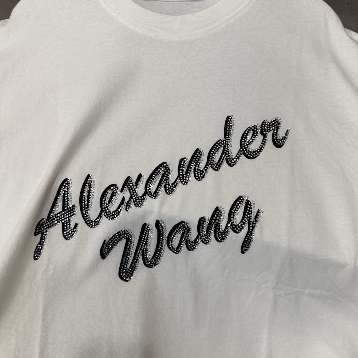 アレキサンダーワン ラインストーンロゴ Tシャツ レースパネルドレス 画像 4