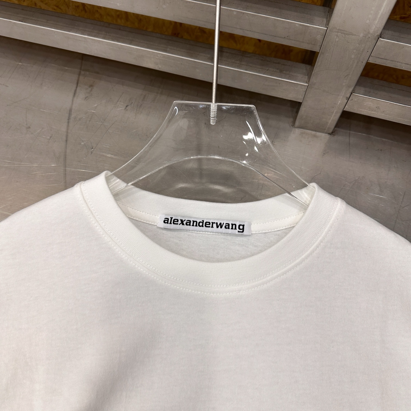 アレキサンダーワン ラインストーンロゴ Tシャツ レースパネルドレス 画像 5