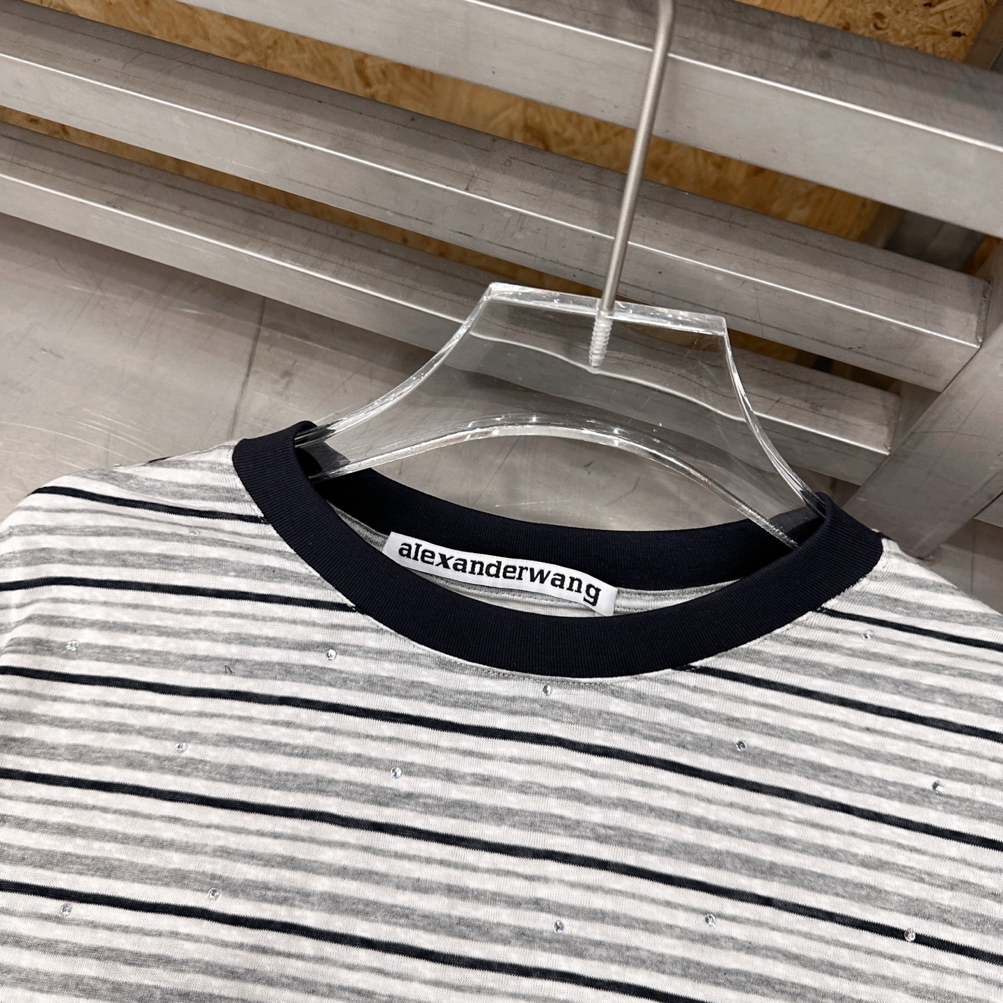 アレキサンダーワン ラインストーン ストライプ Tシャツ 画像 5