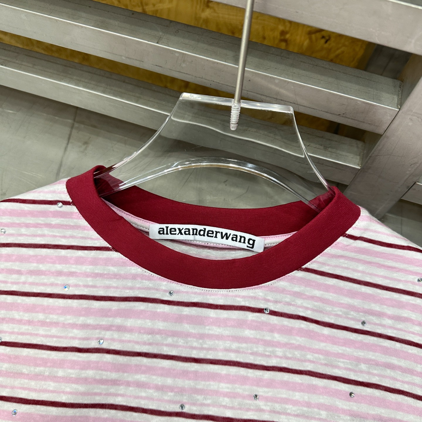 アレキサンダーワン ラインストーン ストライプ Tシャツ 画像 6
