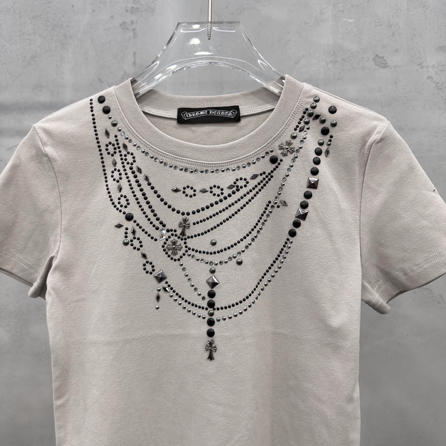 クロムハーツ ラインストーン ネックレスグラフィックTシャツ 詳細画像 2