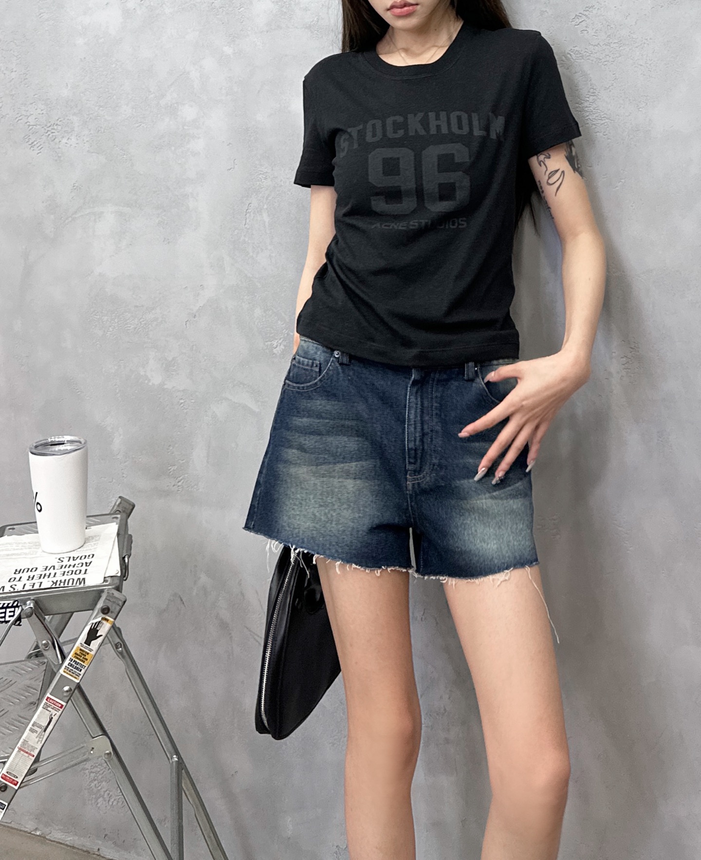 アクネ ストゥディオズ ストックホルム 96 ロゴ Tシャツ 画像 8