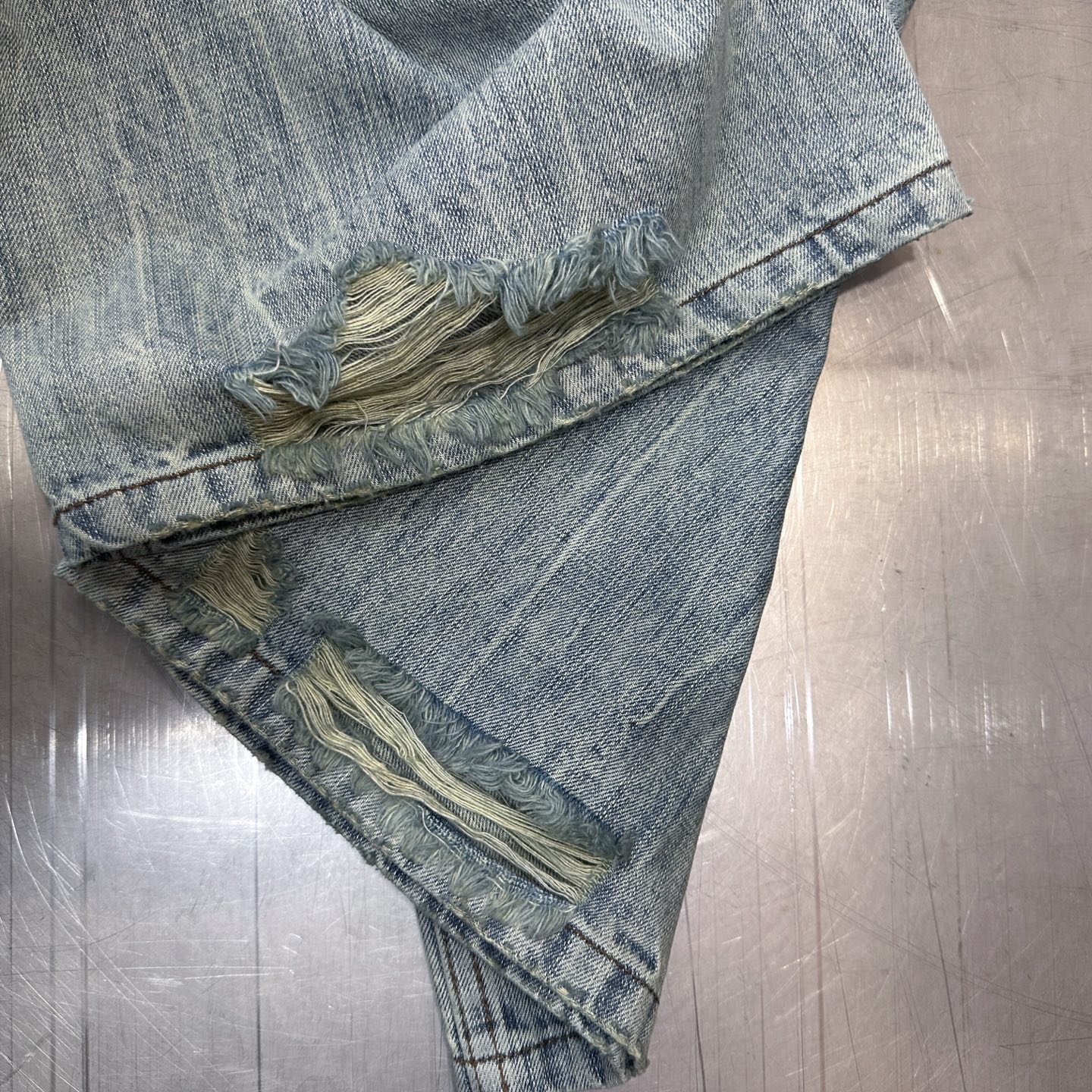 アクネ ストゥディオズ ウォッシュ加工 ワイドデニムパンツ 画像 7