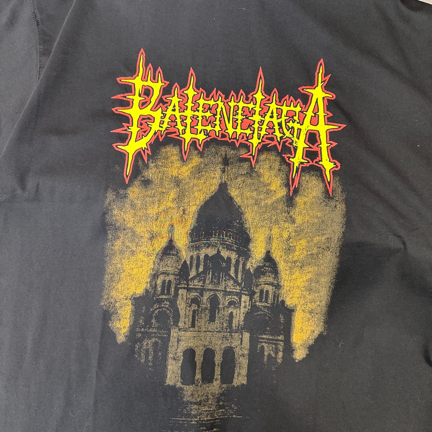 バレンシアガ ダメージロゴ ウォッシュ加工Tシャツ 画像 7