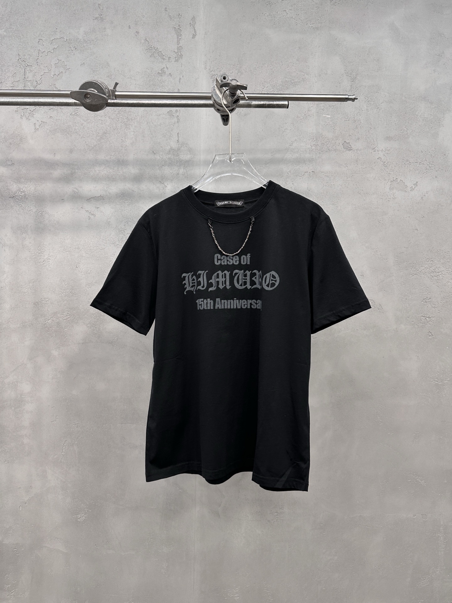 クロムハーツ ネックレスグラフィック ウォッシュ加工Tシャツ 詳細画像 1