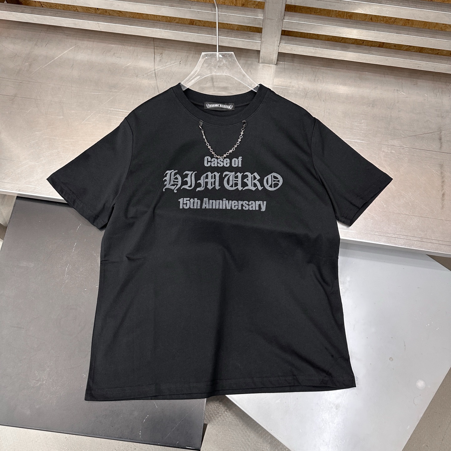 クロムハーツ ネックレスグラフィック ウォッシュ加工Tシャツ 画像 4