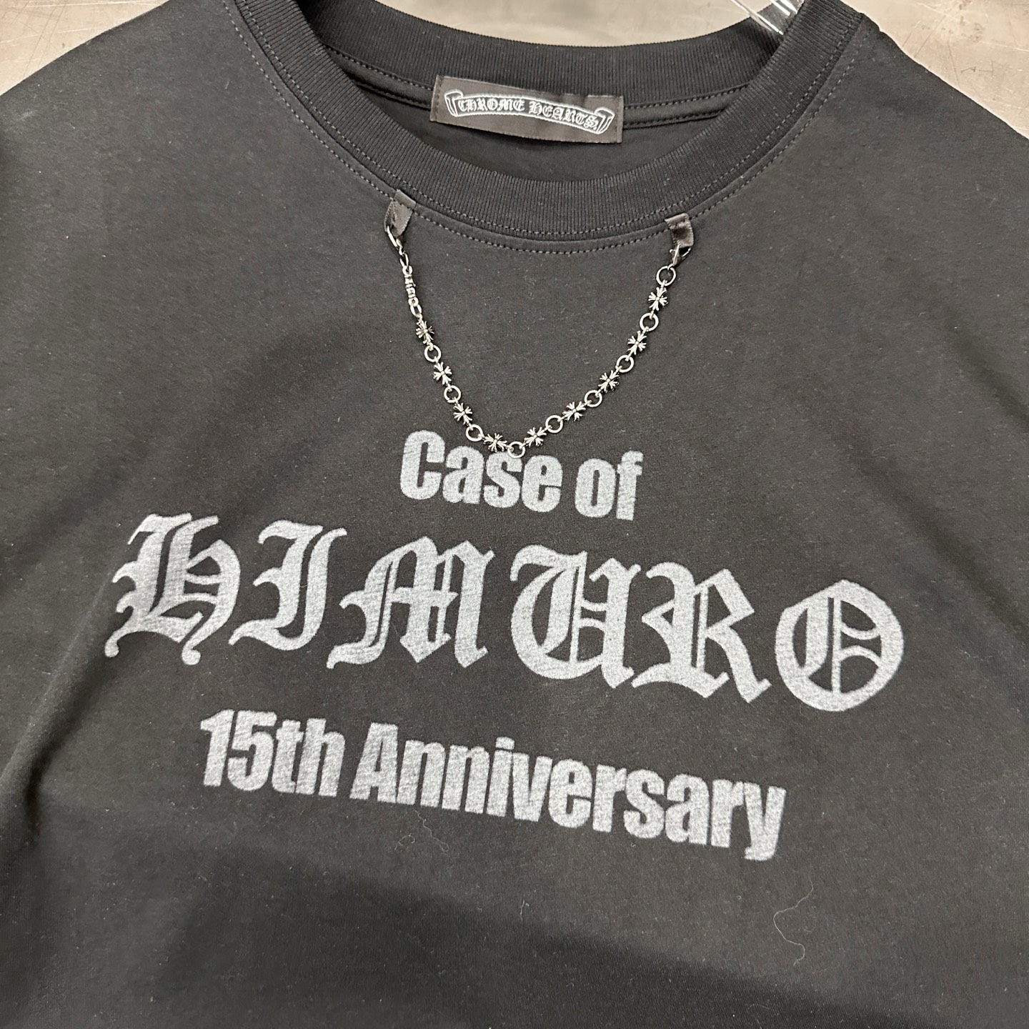 クロムハーツ ネックレスグラフィック ウォッシュ加工Tシャツ 画像 6