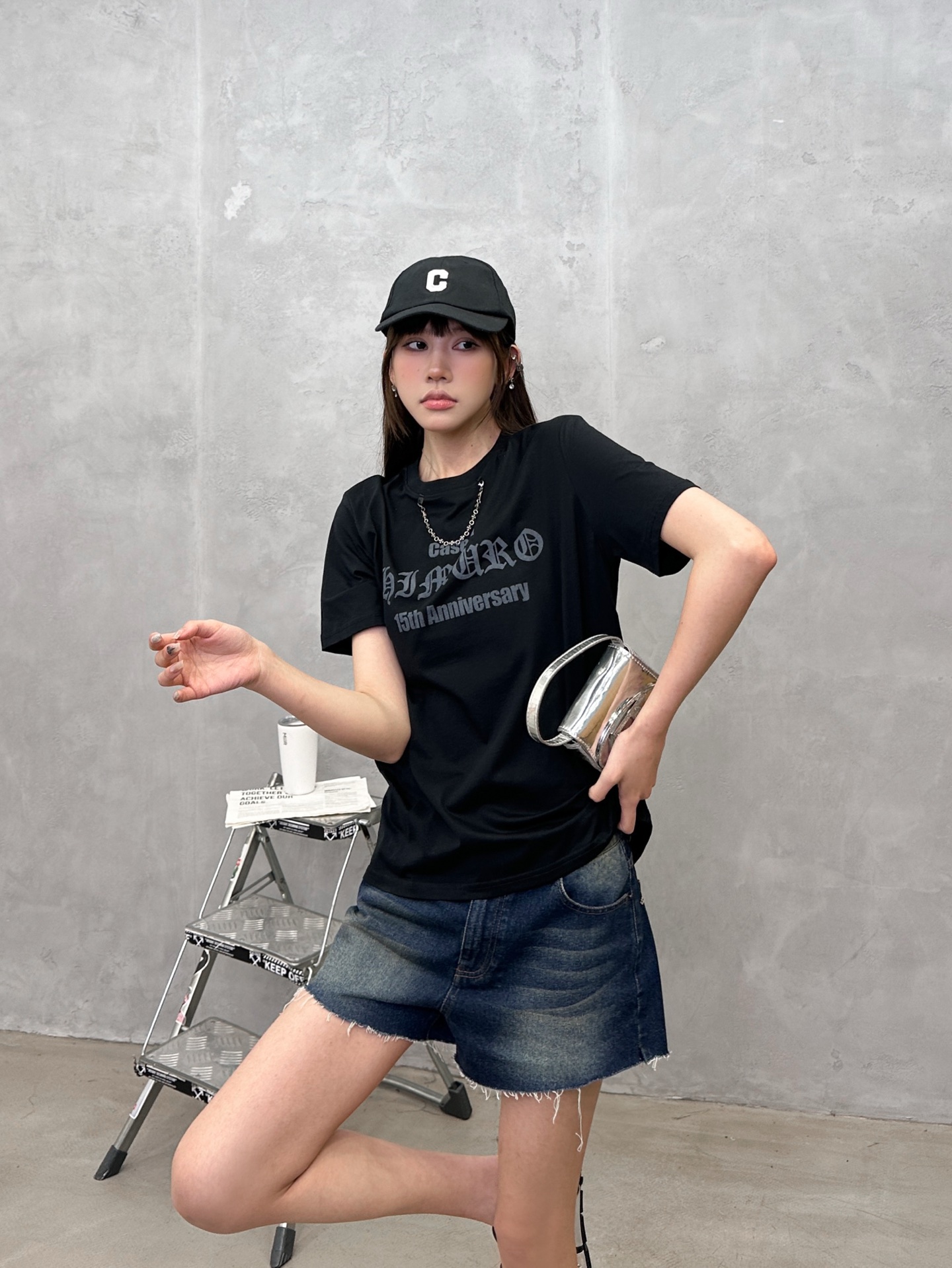 クロムハーツ ネックレスグラフィック ウォッシュ加工Tシャツ 画像 9
