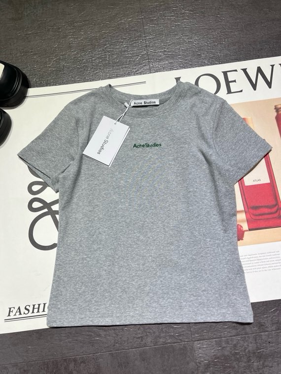 アクネ ストゥディオズ ロゴ刺繍 コットンTシャツ 画像 5