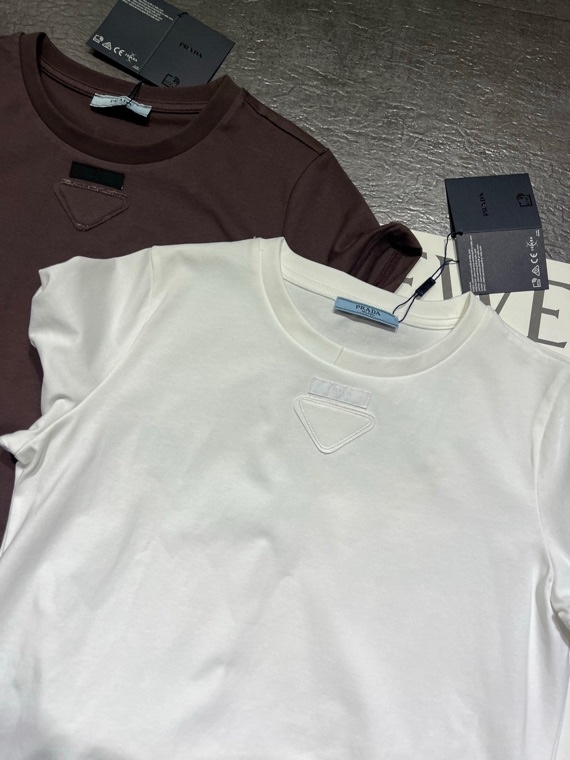 プラダ レーストリム コットンTシャツ 詳細画像 2