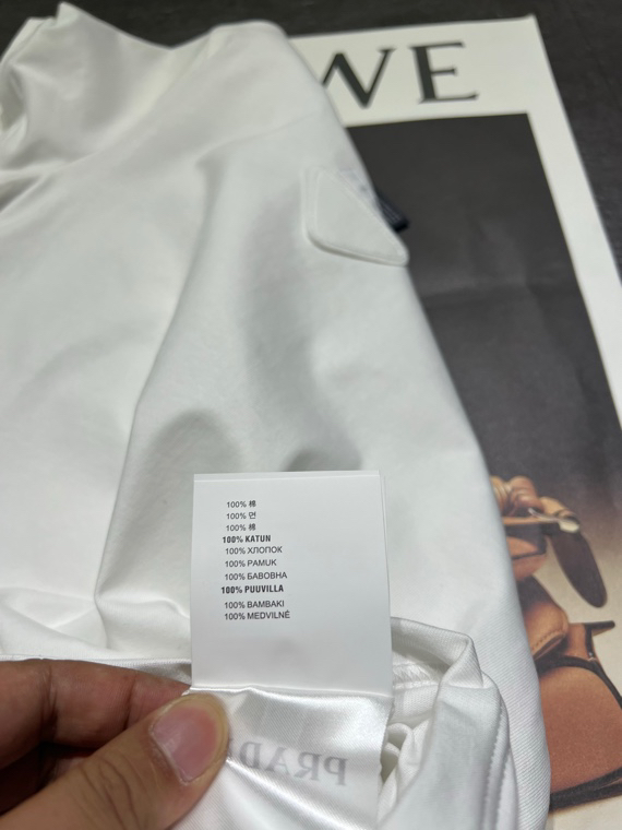 プラダ レーストリム コットンTシャツ 画像 8