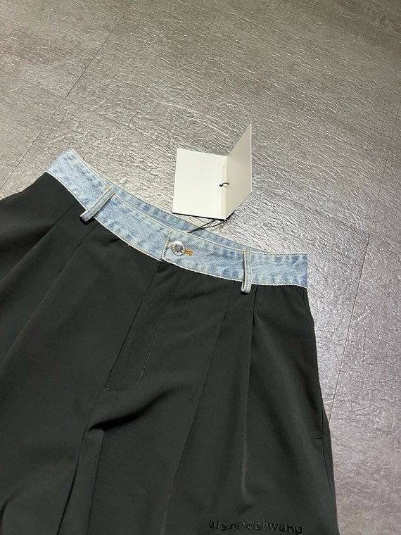 アレキサンダーワン デニムウエストバンド ミッドライズショーツ 詳細画像 1