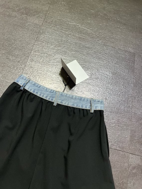 アレキサンダーワン デニムウエストバンド ミッドライズショーツ 詳細画像 3