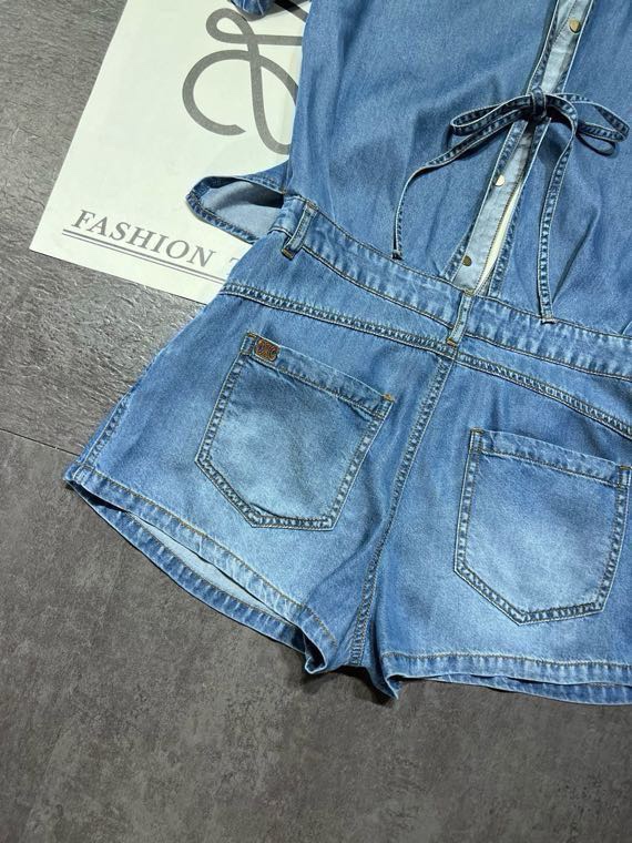 カーサ セリーヌ ベルト付きデニムロンパース 画像 8
