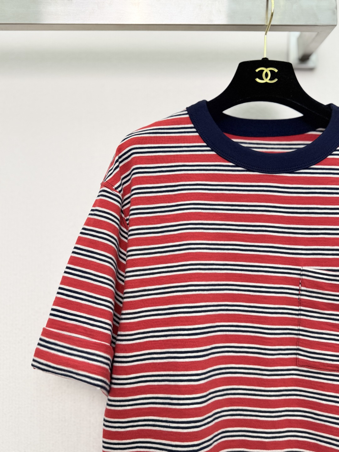 シャネル 26M ココビーチ ボーダー シーホースTシャツ レッド 詳細画像 2