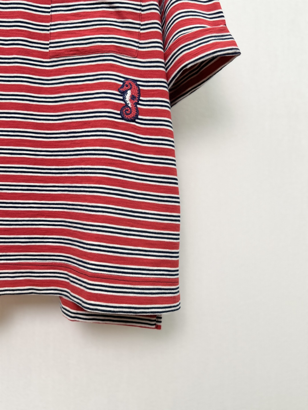 シャネル 26M ココビーチ ボーダー シーホースTシャツ レッド 詳細画像 3