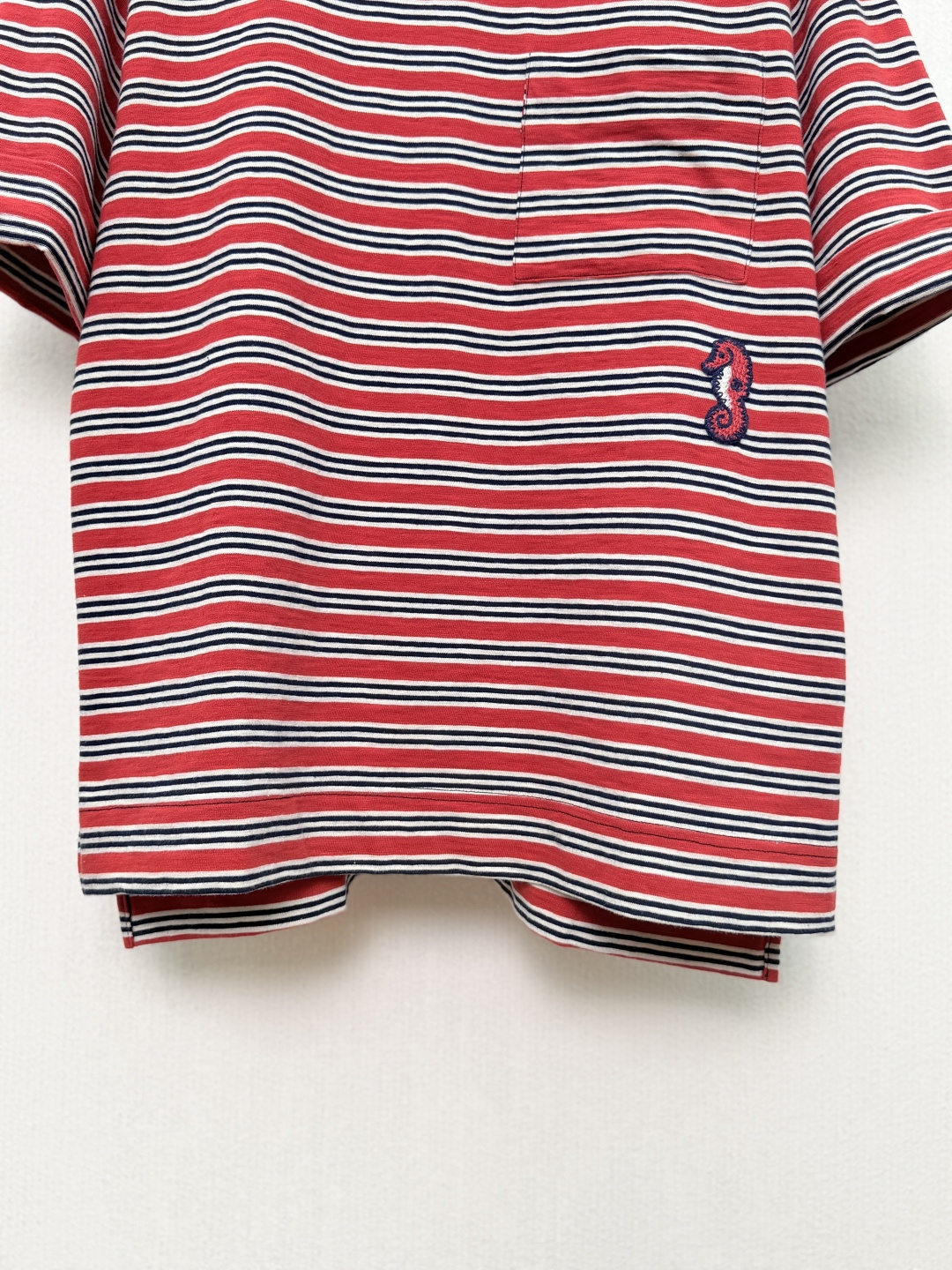 シャネル 26M ココビーチ ボーダー シーホースTシャツ レッド 画像 5