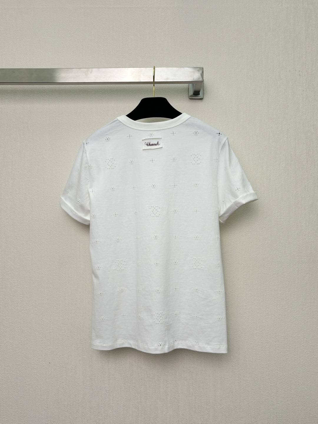 シャネル 26P ホワイト 透かし刺繍Tシャツ 画像 8