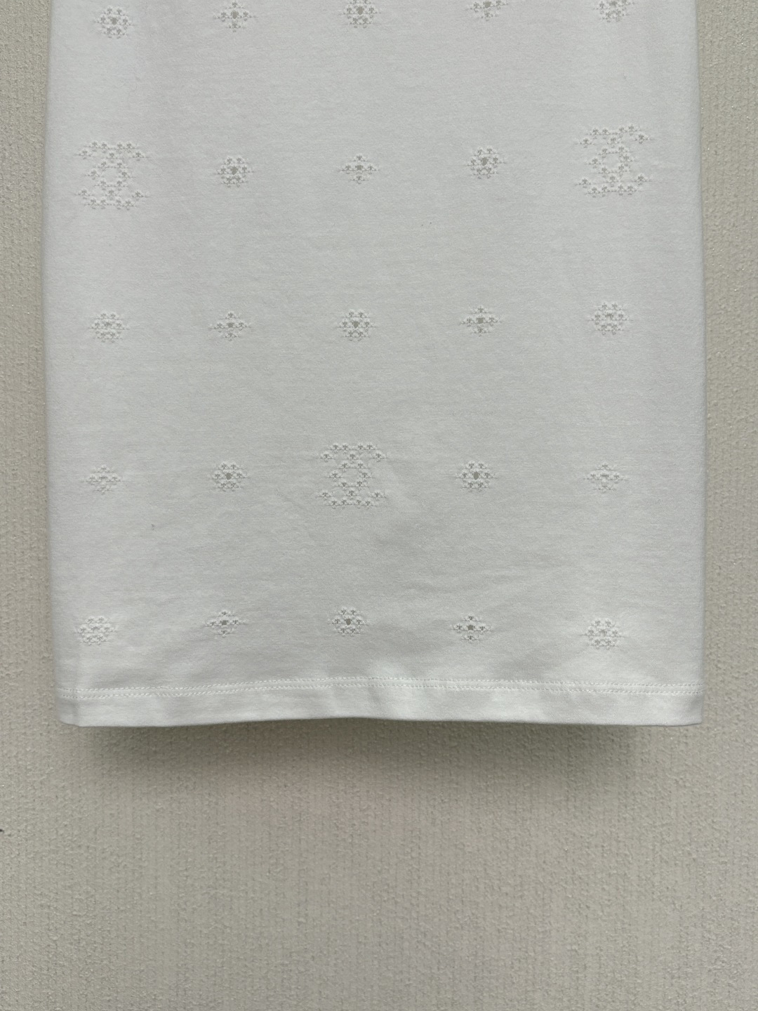 ホワイト 刺繍コットンタンクトップ 詳細画像 3