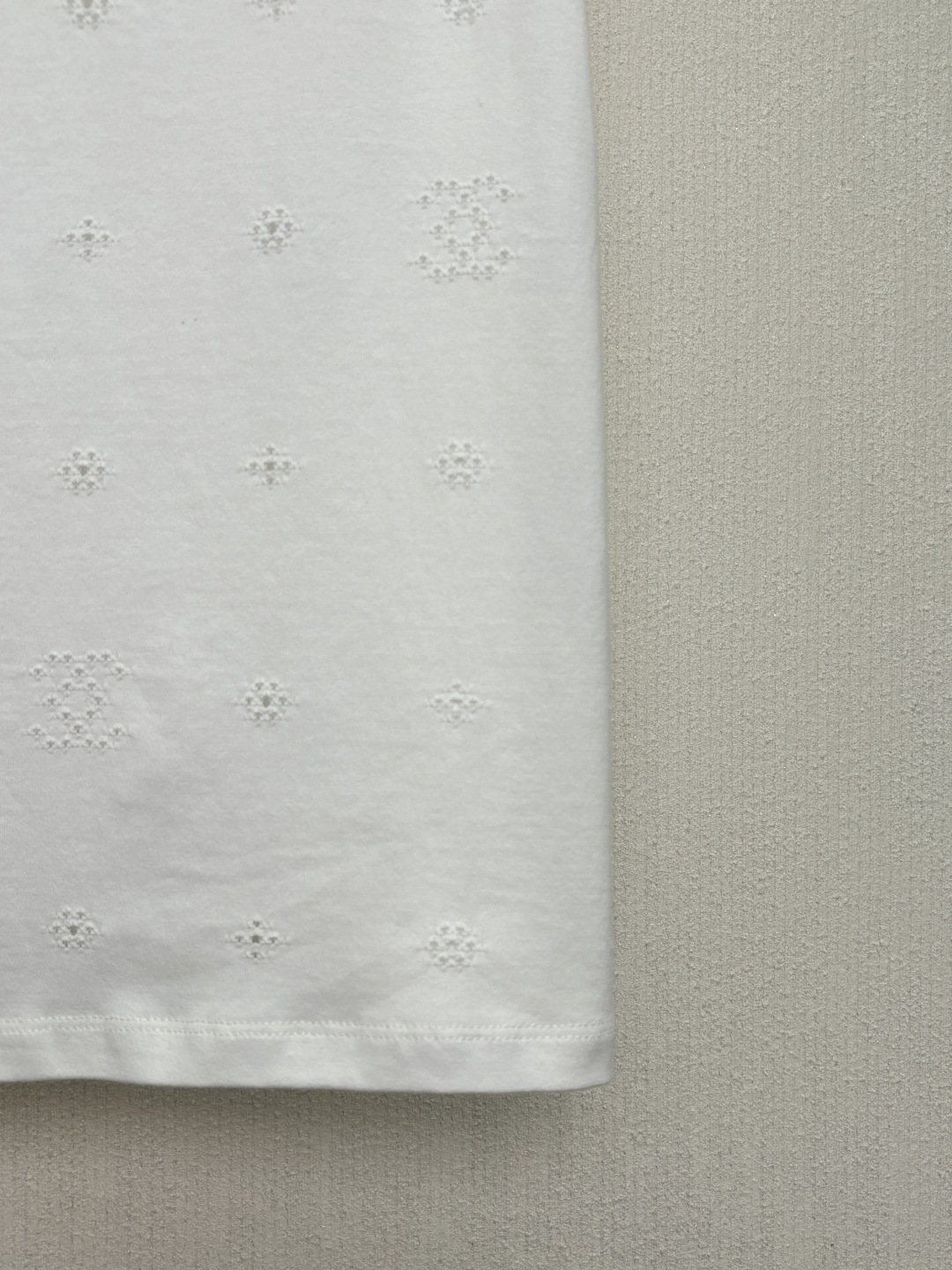 ホワイト 刺繍コットンタンクトップ 画像 5