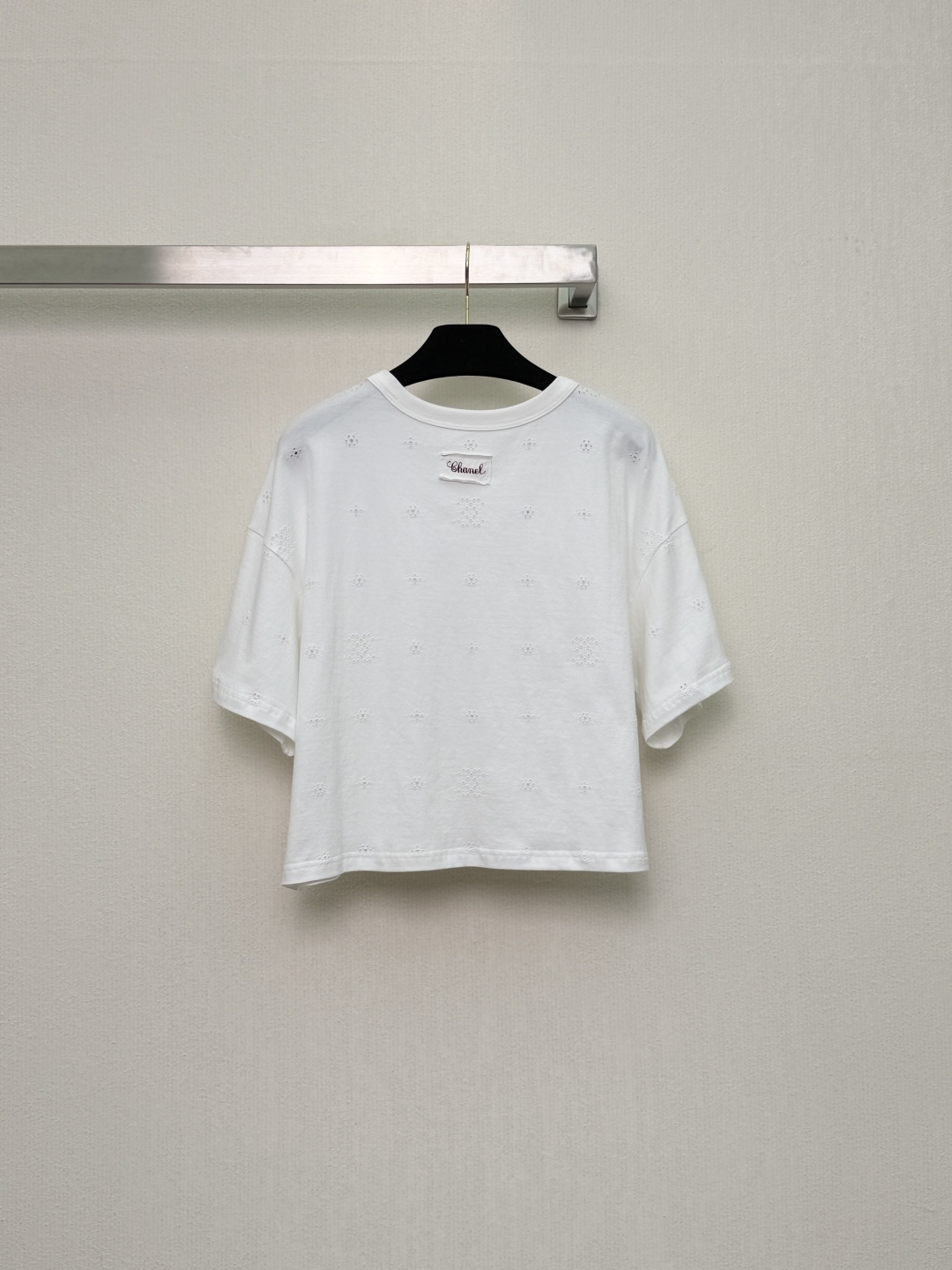シャネル 26P ホワイト 透かし刺繍 オーバーTシャツ 画像 8