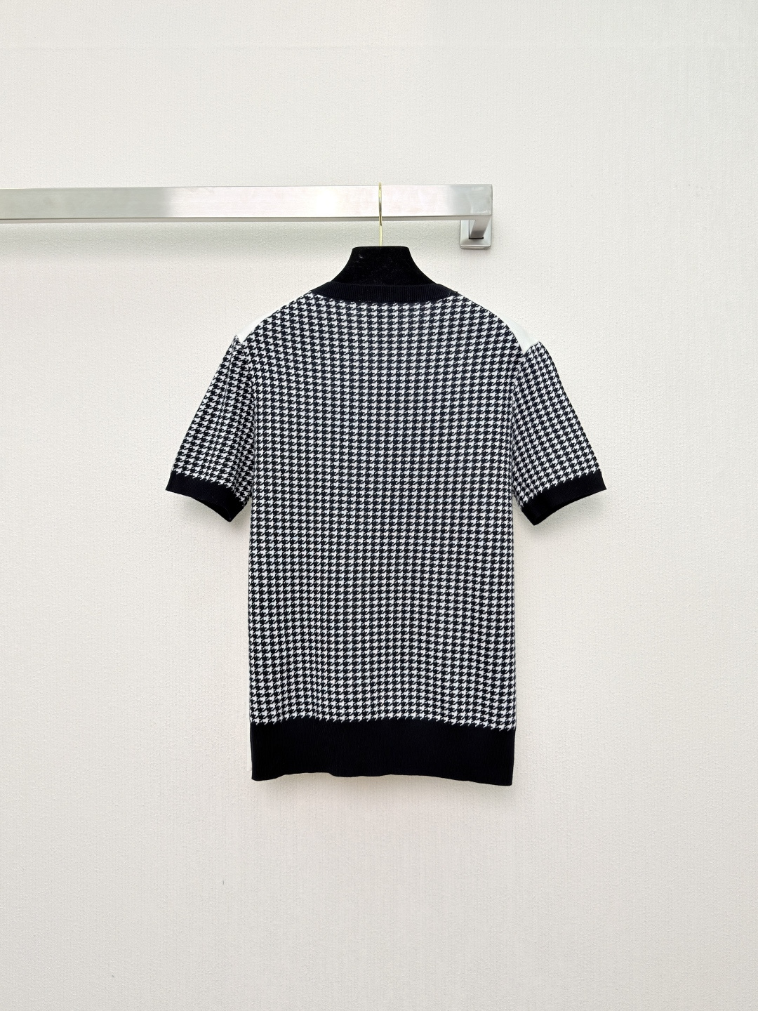 ディオール ホワイト チェックスリーブ ロゴTシャツ 画像 8