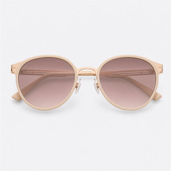 エルメス H0219 ゴールド ピンク ラウンド 偏光 サングラス