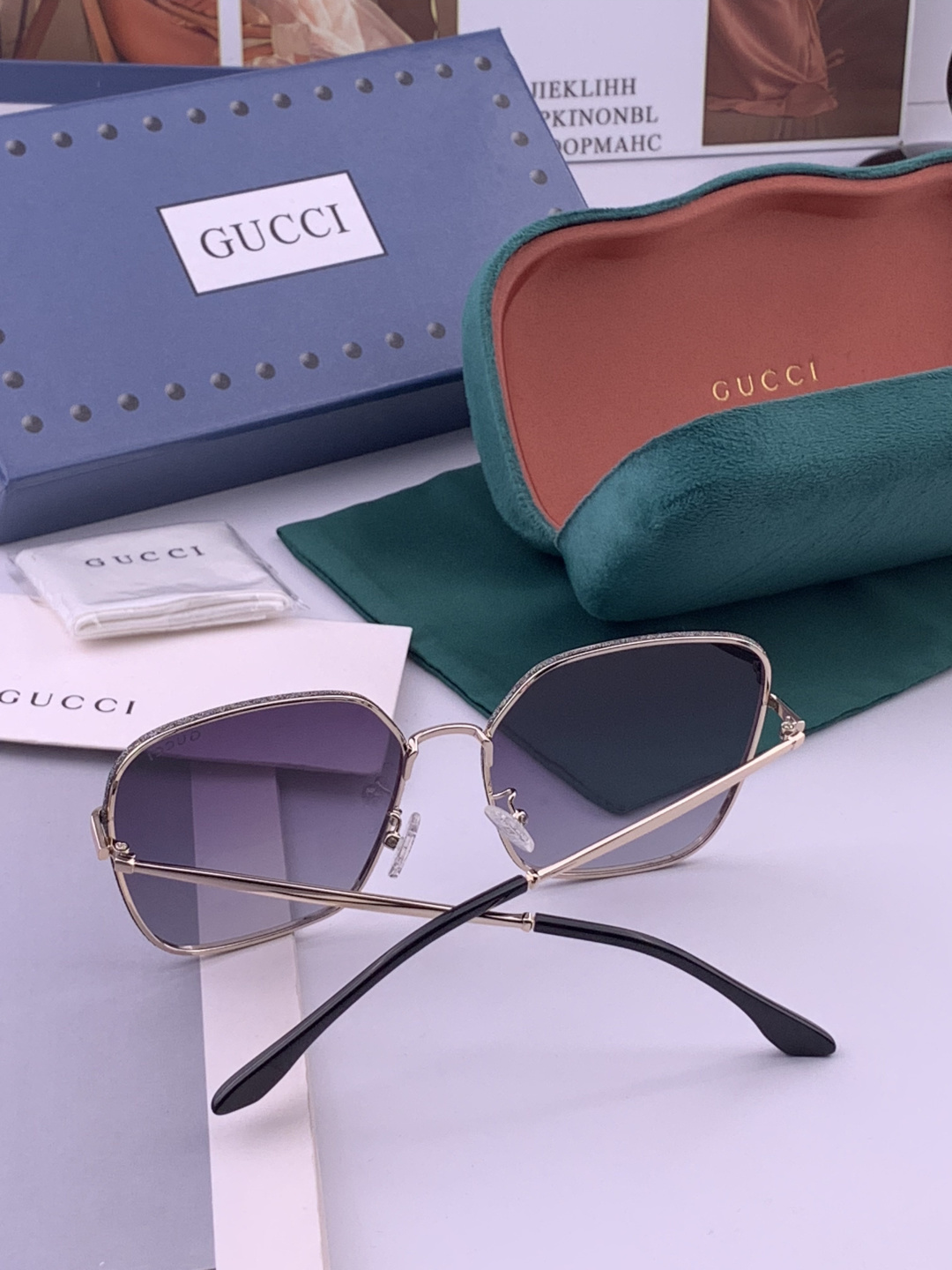 グッチ スクエアフレーム 偏光 ナイロンレンズ サングラス G11018 画像 8