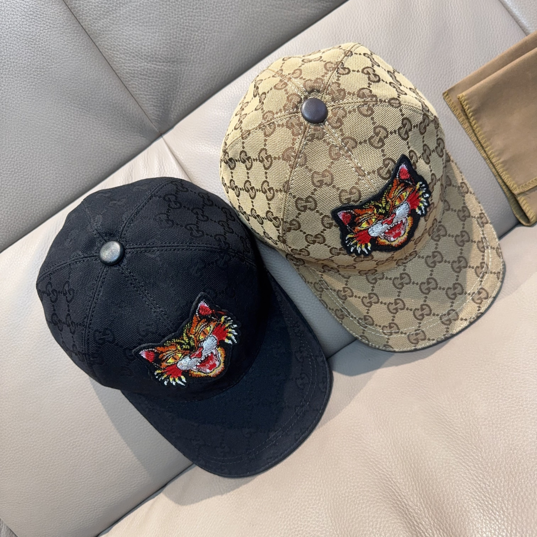グッチ タイガー プリント 刺繍 ベースボールキャップ 画像 9