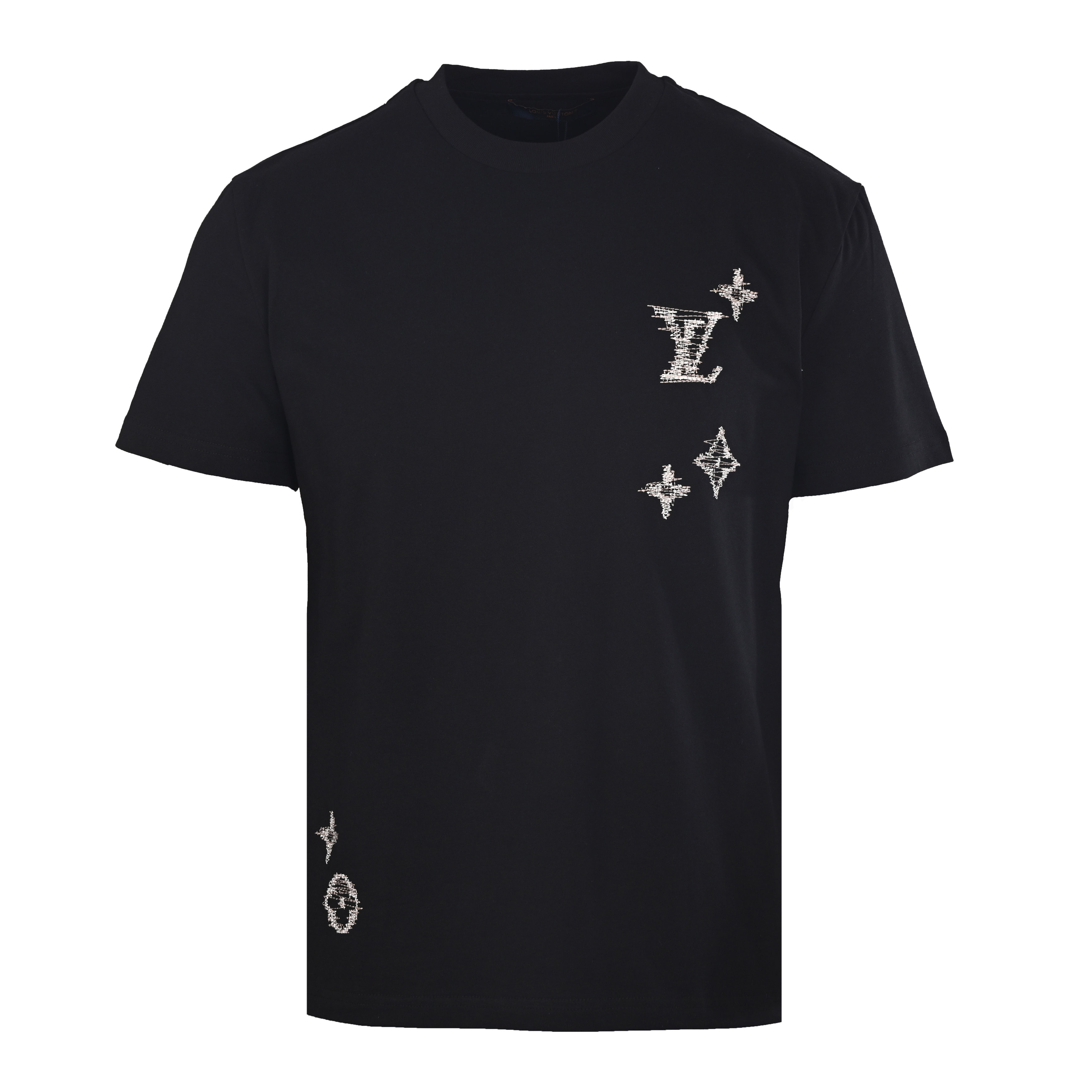 ルイヴィトン LV モノグラム フロントバック刺繍 Tシャツ ブラック 詳細画像 1
