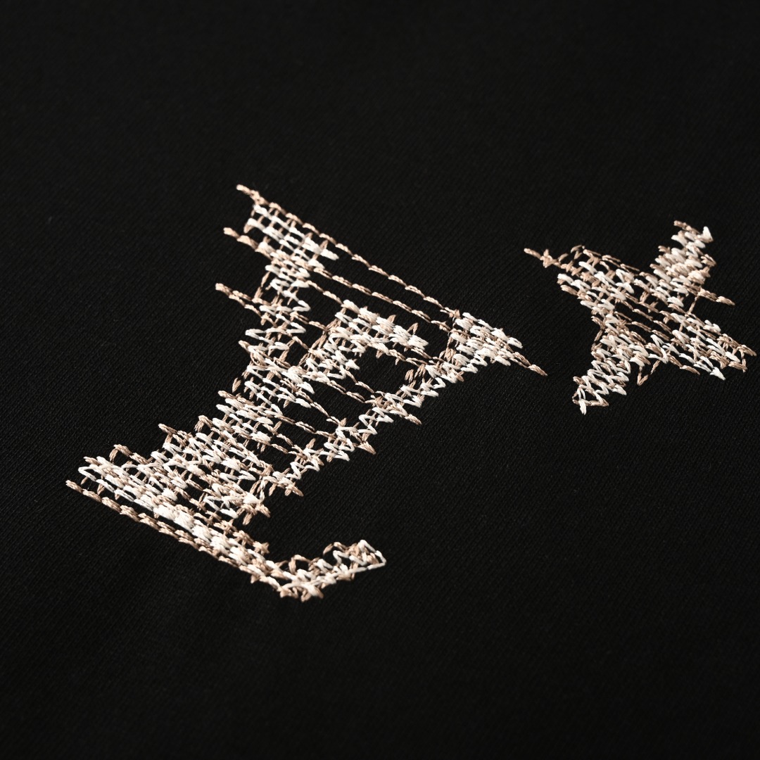 ルイヴィトン LV モノグラム フロントバック刺繍 Tシャツ ブラック 画像 5