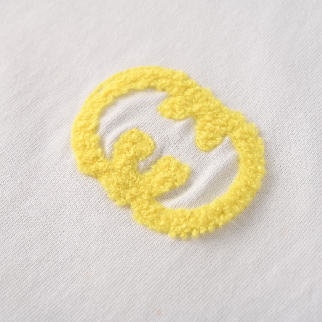 グッチ カラー インターロッキングG タオル刺繍 Tシャツ ホワイト 画像 5