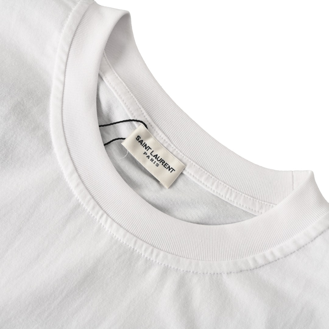 サンローラン SLP ニューヨークプリント Tシャツ ライトグレー 画像 4