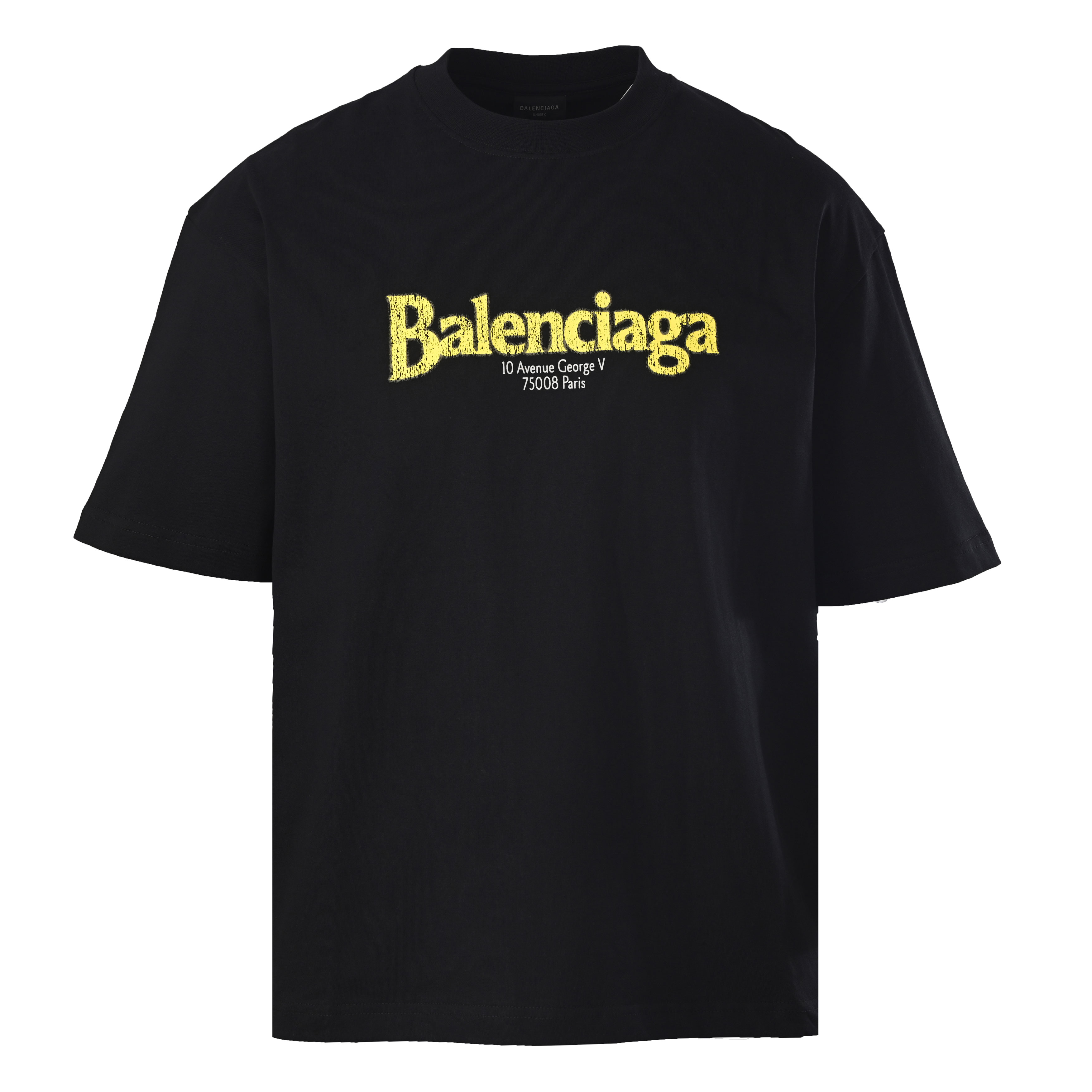 バレンシアガ BLCG クラック ゴールドロゴ Tシャツ ブラック 詳細画像 1